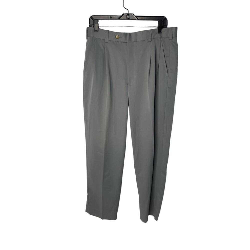 Izod Black dark gray trouser pants men's size 34x30